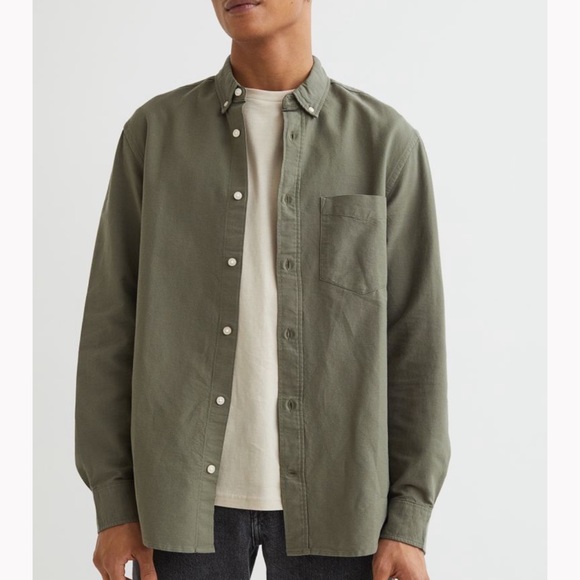 H&M Other - Olive Green Button Down Long Sleeve